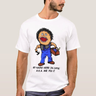 Camiseta Cartoon do Construtor de Ti Fix