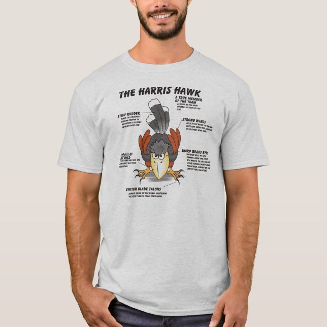 Camiseta Cartoon do Falcão de Harris (Frente)