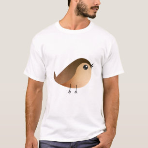 Camiseta Cartoon do Pássaro Pardal