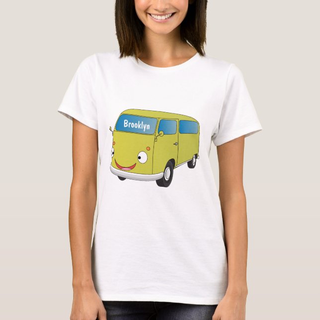 Camiseta Cartoon do verde limão clássico (Frente)