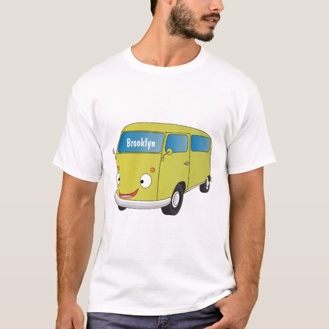 Camiseta Cartoon do verde limão clássico (Frente)