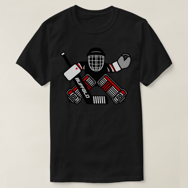 Camiseta Cartoon Dominik Hasek Buffalo Hockey Goalie (Frente do Design)
