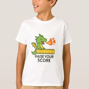 Camiseta Cartoon Dragon Ruler Sticker - Escola Bonita