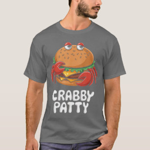 Camiseta Cartoon engraçado de um sanduíche Crabby Patty Pun
