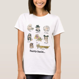 Camiseta Cartoon Engraçado Francamente Scarlet Womens T Shi