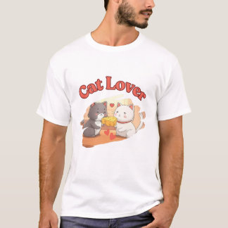 Camiseta Cartoon Engraçado Gato Lover Humor Trendy Design