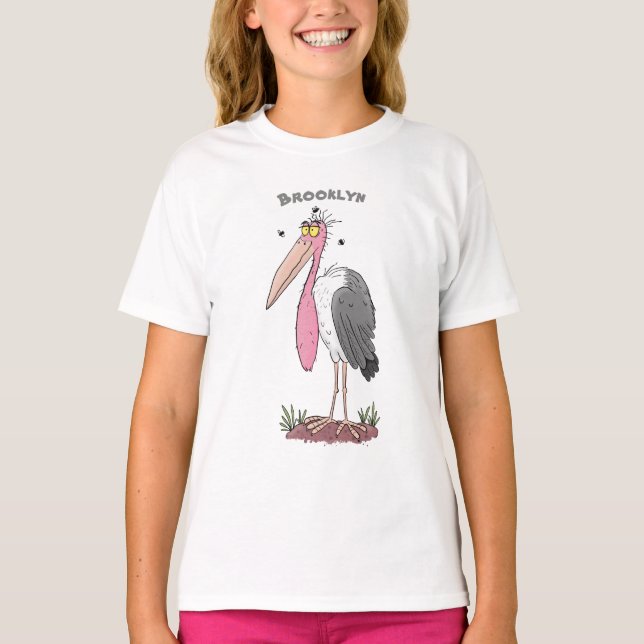 Camiseta Cartoon engraçado marabou (Frente)