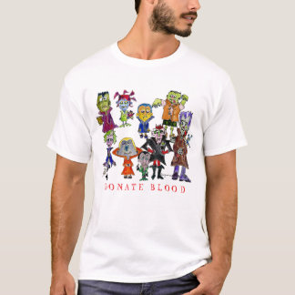 Camiseta Cartoon Engraçado Vampiros Doam T-Shirt Sanguínea