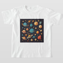 Camiseta Cartoon espacial