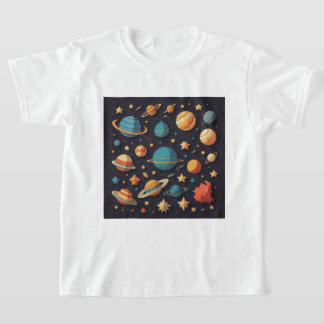 Camiseta Cartoon espacial