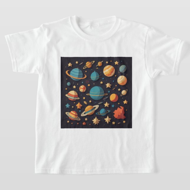 Camiseta Cartoon espacial (Postura )