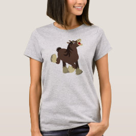 Camiseta Cartoon Exuberante Bonito Shire Horse Women T Shir