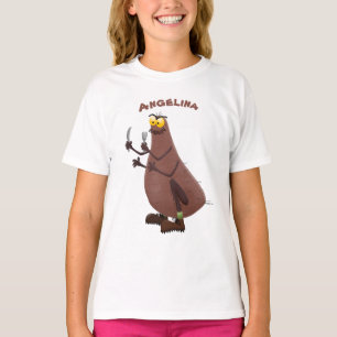 Camiseta Cartoon feio e faminto