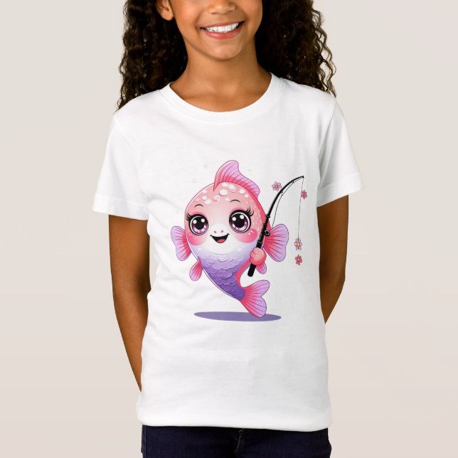 Camiseta Cartoon Fish T-Shirt for Girls (Frente)