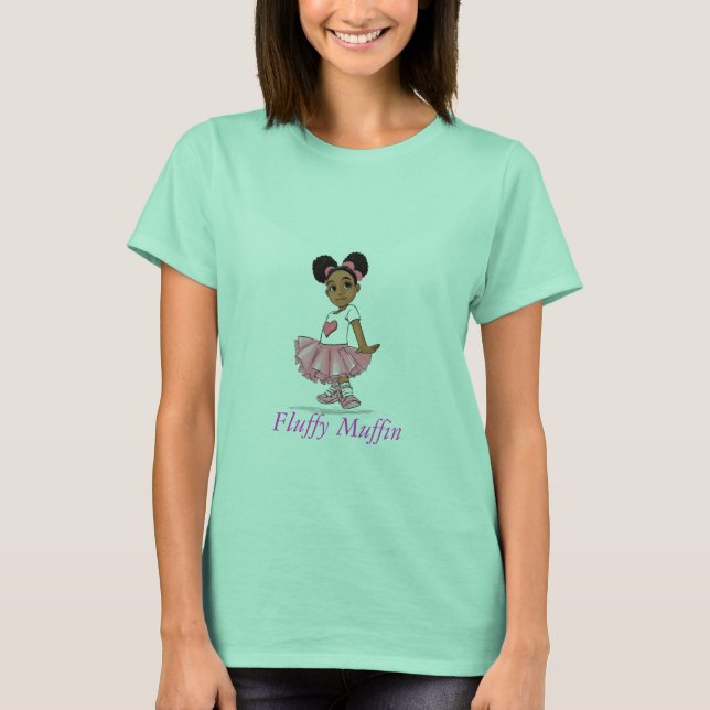 Camiseta Cartoon Fluffy Muffin, Fluffy Muffin (Frente)
