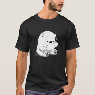 Camiseta Cartoon Fluffy Polar Bear Cute Artico Raparigas
