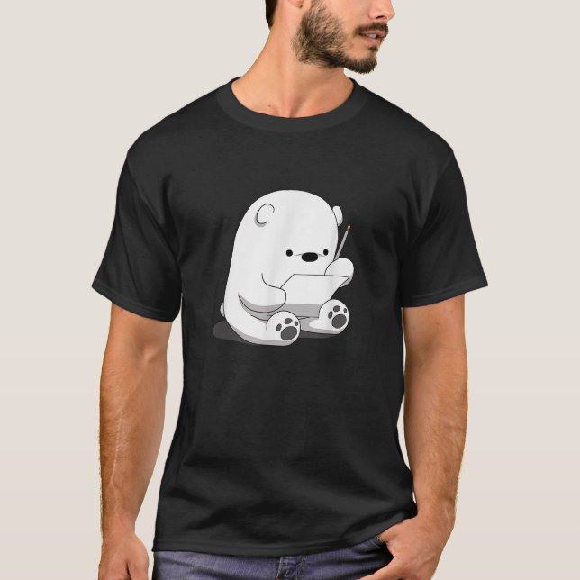 Camiseta Cartoon Fluffy Polar Bear Cute Artico Raparigas (Frente)