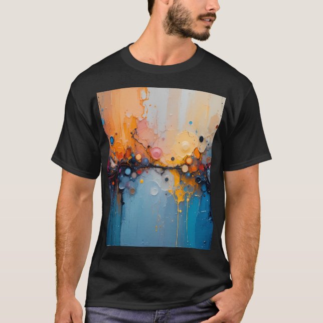 Camiseta Cartoon Galleon Sailing on Blue Water (Frente)