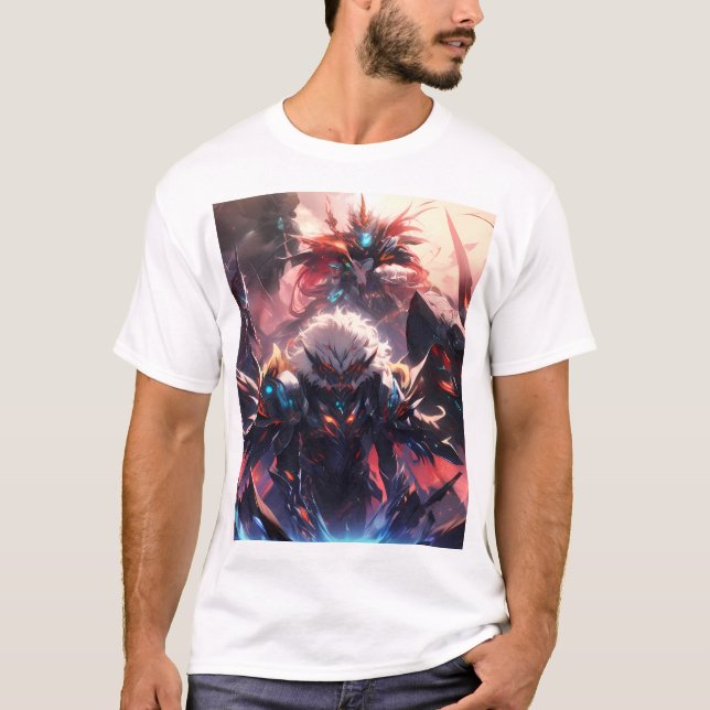 Camiseta Cartoon Galleon Sailing on Blue Water (Frente)