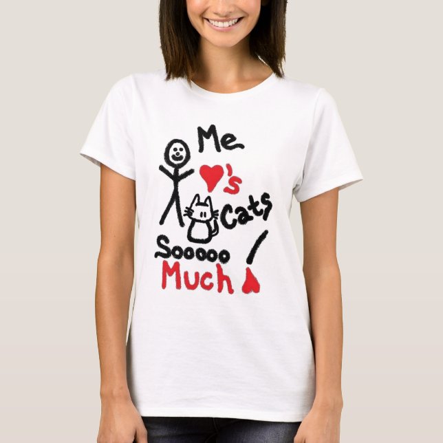 Camiseta Cartoon Gato-Lover (Frente)