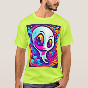 Camiseta Cartoon Ghost Vibrante