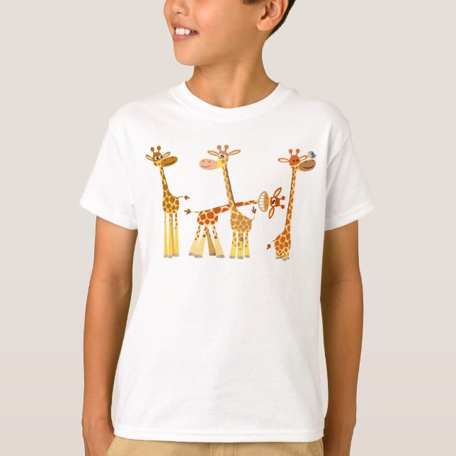 Camiseta Cartoon Girafas: A t-shirt infantil (Frente)