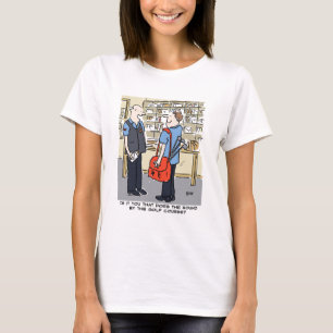 Camiseta Cartoon Golfer Postman ama Golf