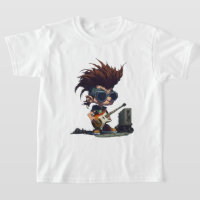 Cartoon Grunge Punk Rock And Roll Guitar Amp Kids