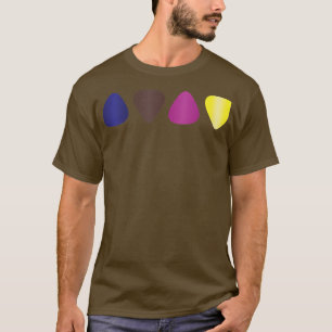 Camiseta Cartoon Guitar Pick Love Tocando Violão136