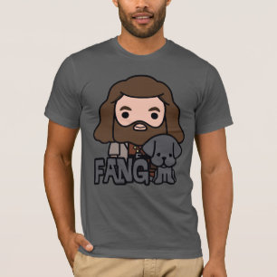Camiseta Cartoon Hagrid e Fang Character Art