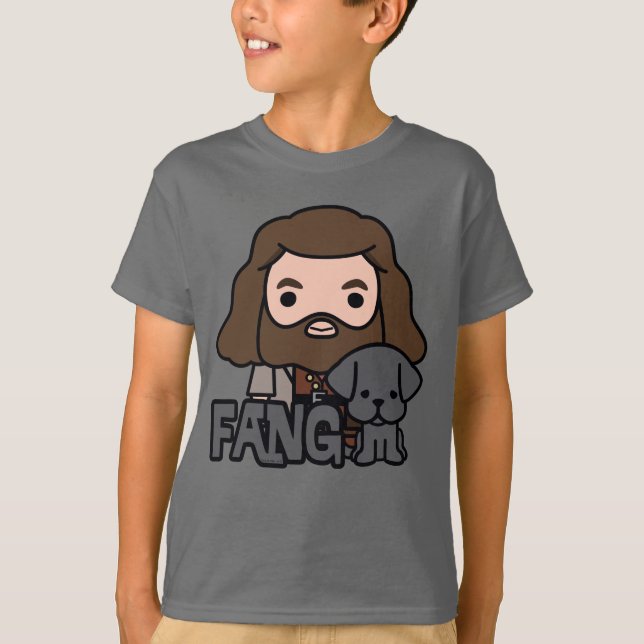 Camiseta Cartoon Hagrid e Fang Character Art (Frente)