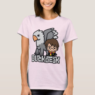 Camiseta Cartoon Harry Potter e Buckbeak