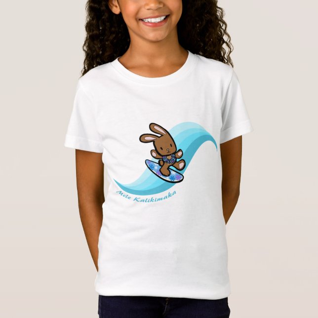 Camiseta Cartoon Hawaiaf Surfing Holiday Turq (Frente)