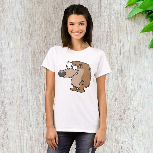Camiseta Cartoon Hedgehog Brown Animal T-Shirt (Criador carregado)
