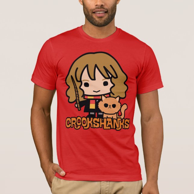Camiseta Cartoon Hermione e Crookshanks (Frente)