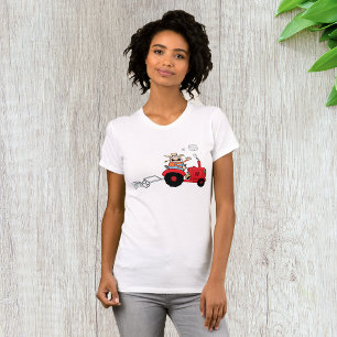Camiseta Cartoon Humorístico de Trator de Fazendeiro Countr