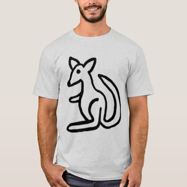 Camiseta cartoon_kangaroo_j, (Frente)