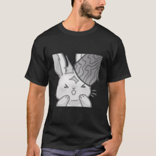 Camiseta Cartoon Kawaii Bonito Coquette Emote Bunny Ferido