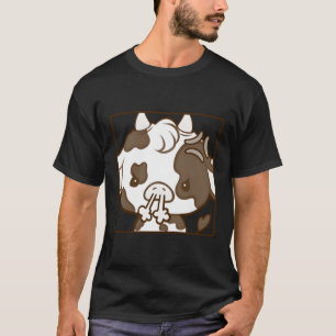 Camiseta Cartoon "Kawaii Coquette" "Emote Angry Cow"