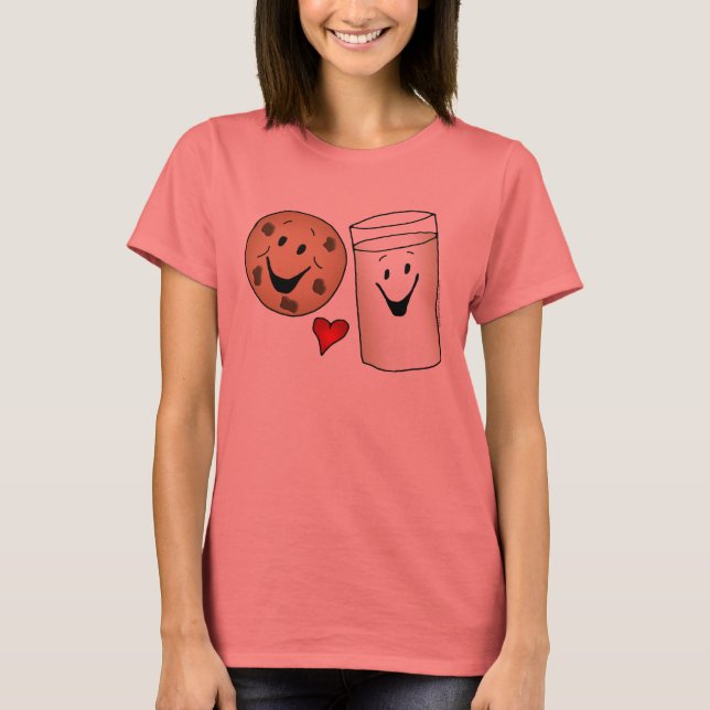 Camiseta Cartoon legal de Cookies e Amigos do Leite (Frente)