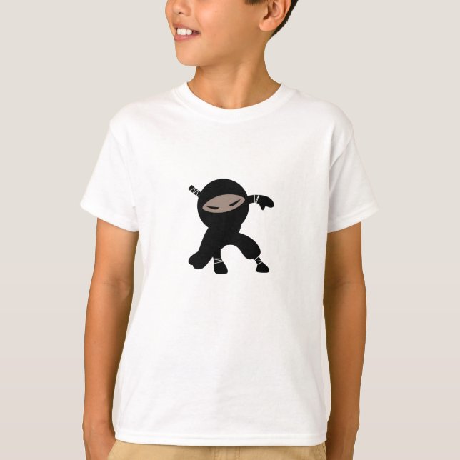 Camiseta Cartoon Little Ninja Warrior (Frente)