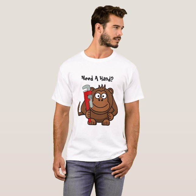 Camiseta Cartoon Macaco Engraçado (Frente Completa)