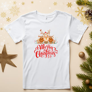 Camiseta Cartoon Magna Família "Feliz Natal"