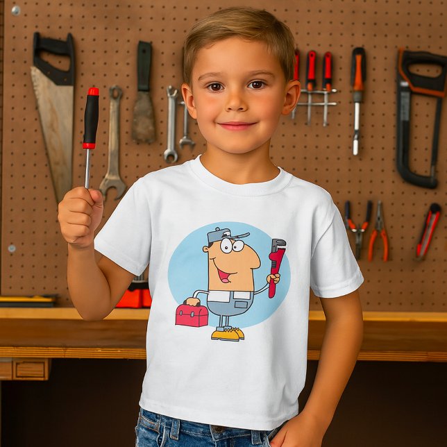 Camiseta Cartoon Mechanic T-Shirt (Criador carregado)