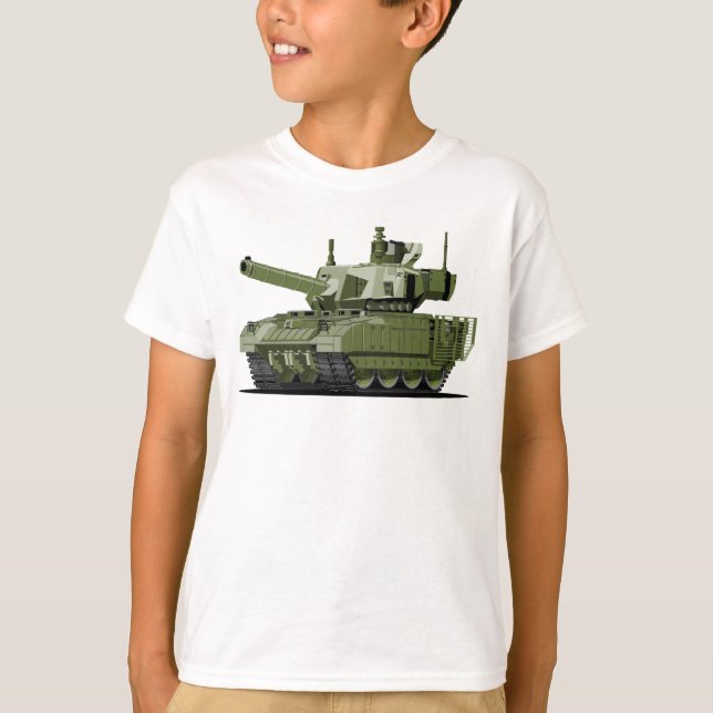 Camiseta Cartoon modern armored tank (Frente)