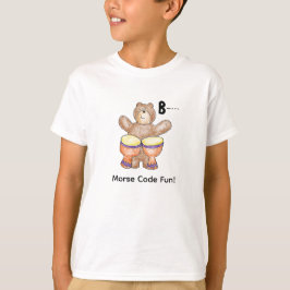 Camiseta Cartoon Morse Code for Kids!  Letter B