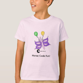 Camiseta Cartoon Morse Code for Kids!  Letter D
