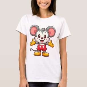 Camiseta cartoon mouse personagem t-shirt design