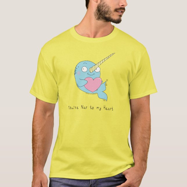 Camiseta Cartoon Narwhal Cute (Frente)