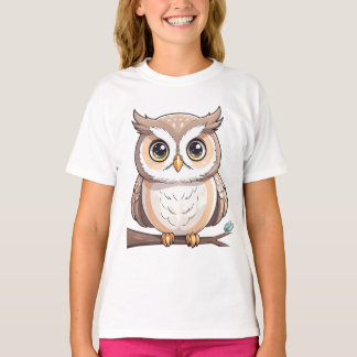 Camiseta Cartoon Owl Brown